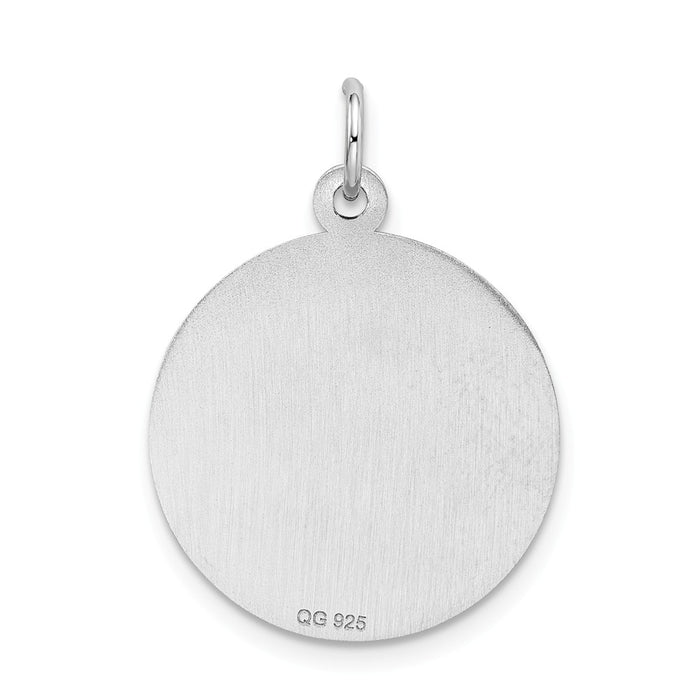 Million Charms 925 Sterling Silver Rhodium-Plated Graduation Day Disc Charm