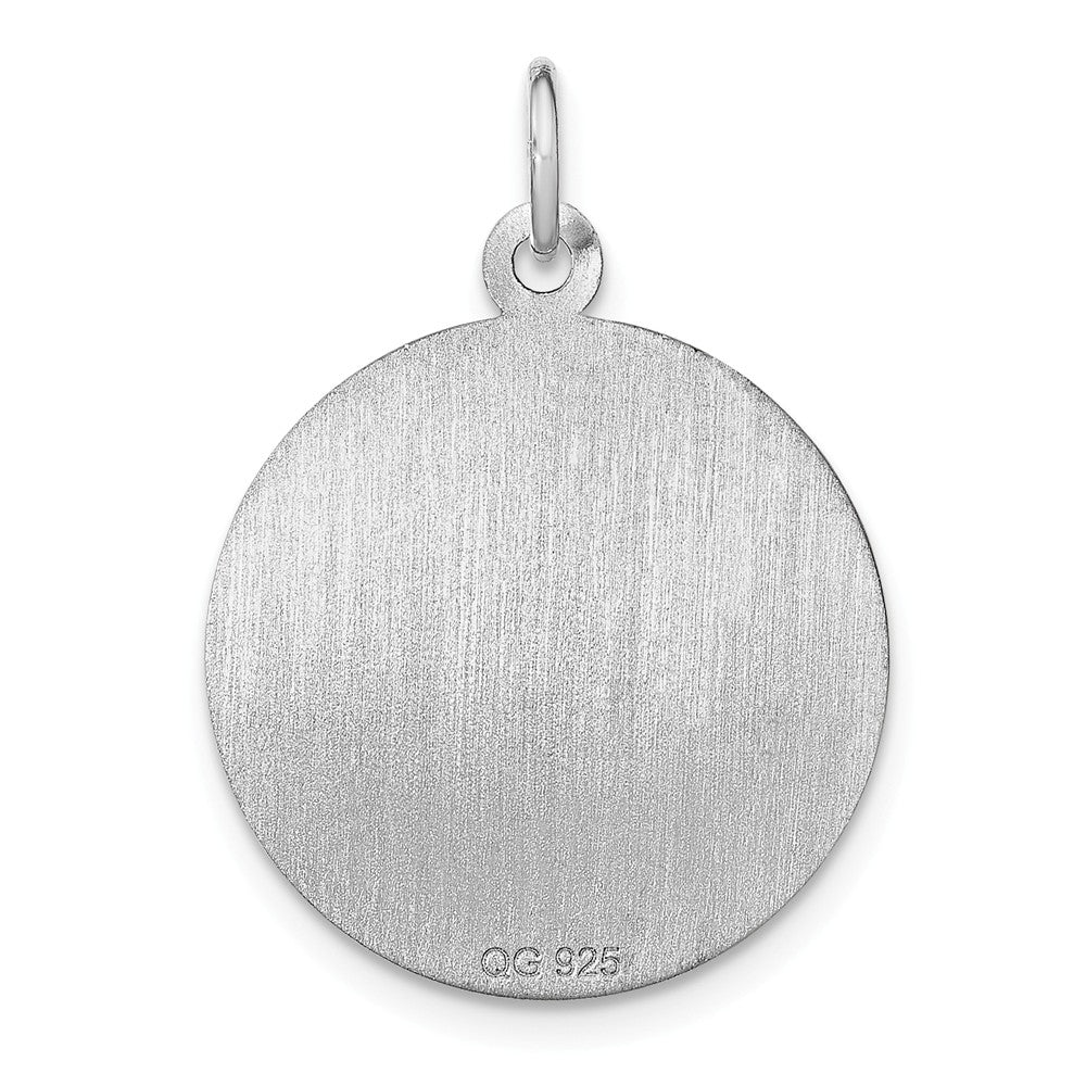 Million Charms 925 Sterling Silver Rhodium-Plated On Graduation Day Disc Charm