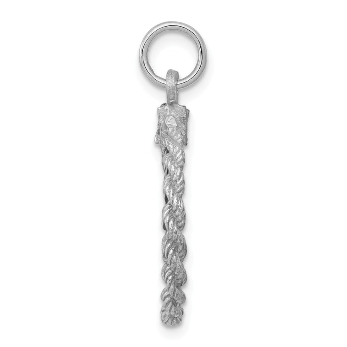 Million Charms 925 Sterling Silver Rhodium-Plated Sweet Sixteen Disc Charm