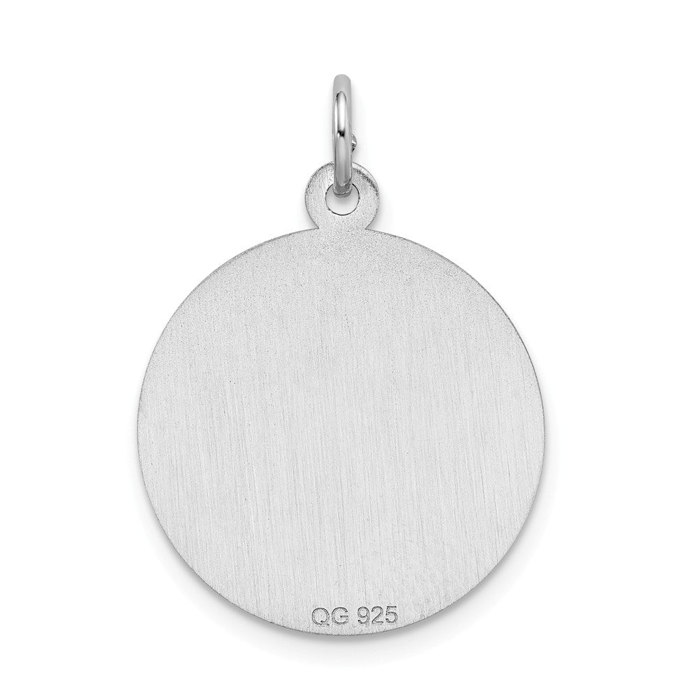 Million Charms 925 Sterling Silver Rhodium-Plated Sweet Sixteen Disc Charm