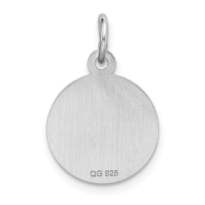 Million Charms 925 Sterling Silver Rhodium-Plated Happy Birthday Disc Charm