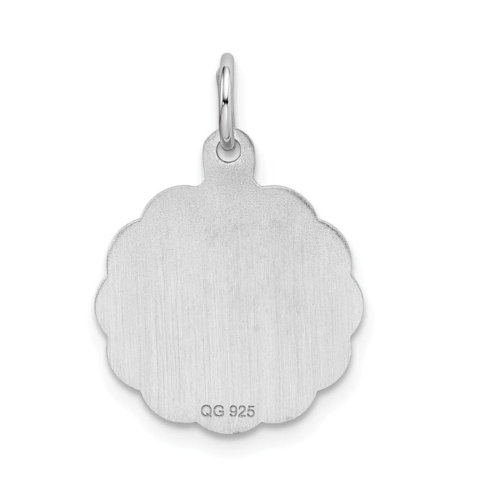 Million Charms 925 Sterling Silver Rhodium-Plated Happy Birthday Disc Charm