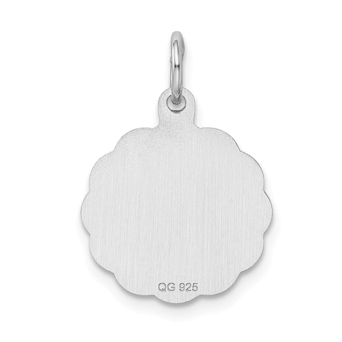 Million Charms 925 Sterling Silver Rhodium-Plated Happy Birthday Disc Charm