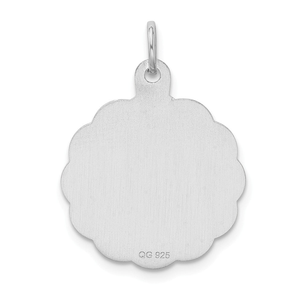 Million Charms 925 Sterling Silver Rhodium-Plated Happy Birthday Disc Charm