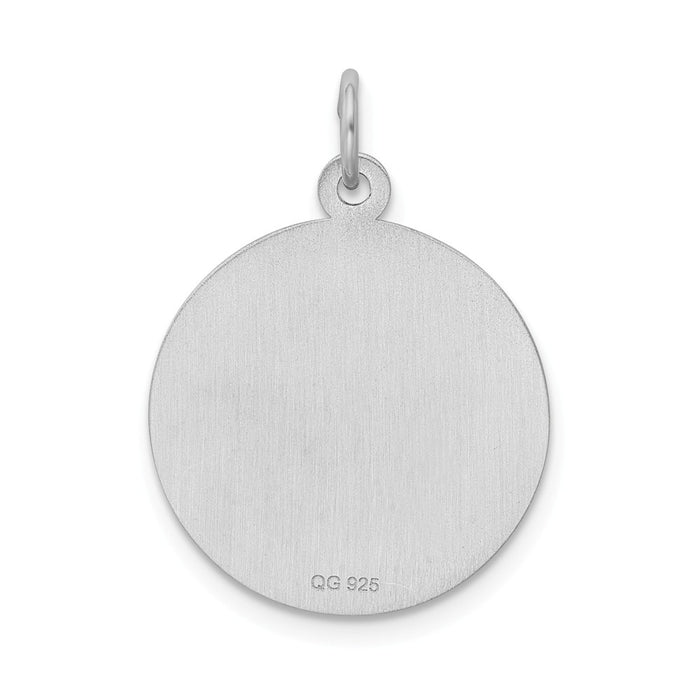 Million Charms 925 Sterling Silver Rhodium-Plated Happy Birthday Disc Charm