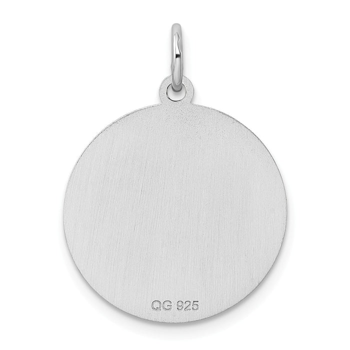 Million Charms 925 Sterling Silver Rhodium-Plated Happy Birthday Disc Charm