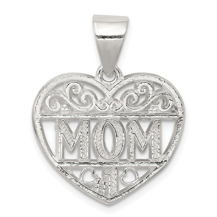 Million Charms 925 Sterling Silver Mom Charm