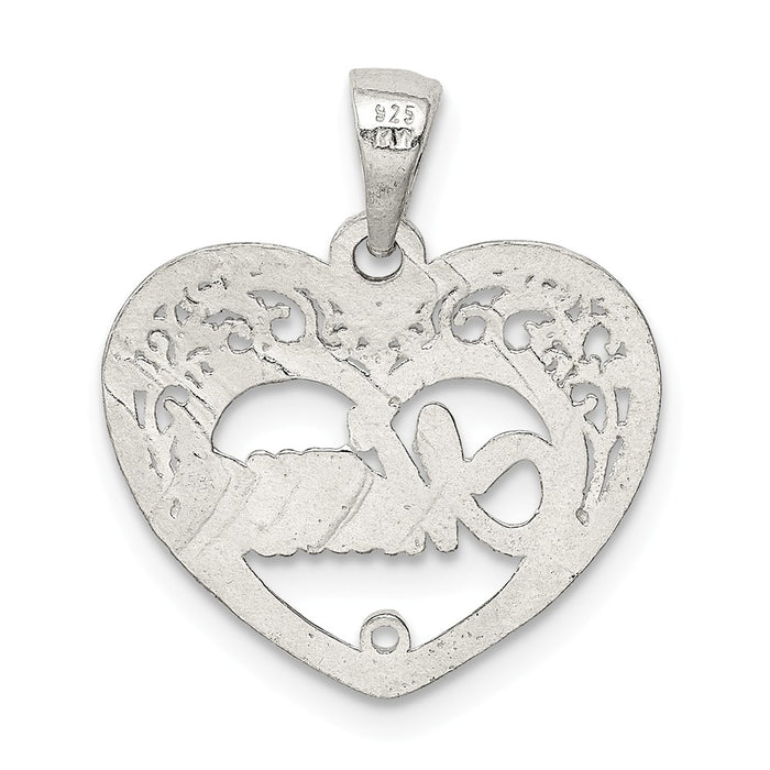 Million Charms 925 Sterling Silver Mama Heart Charm