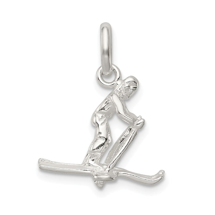 Million Charms 925 Sterling Silver Skier Charm