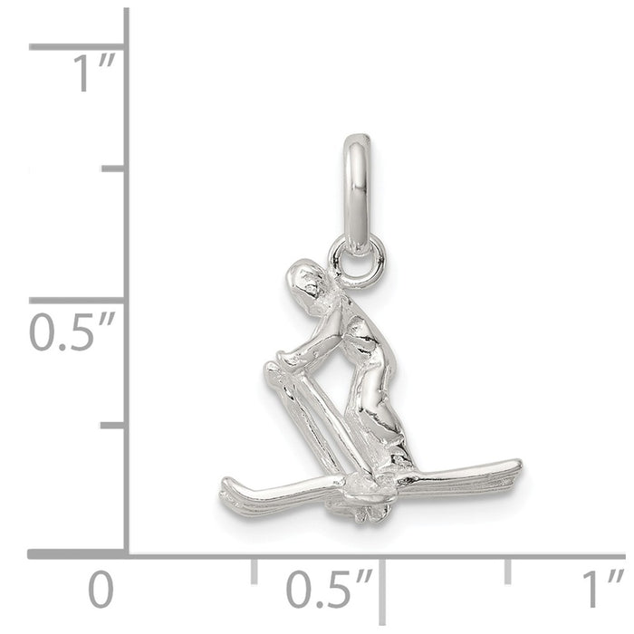 Million Charms 925 Sterling Silver Skier Charm