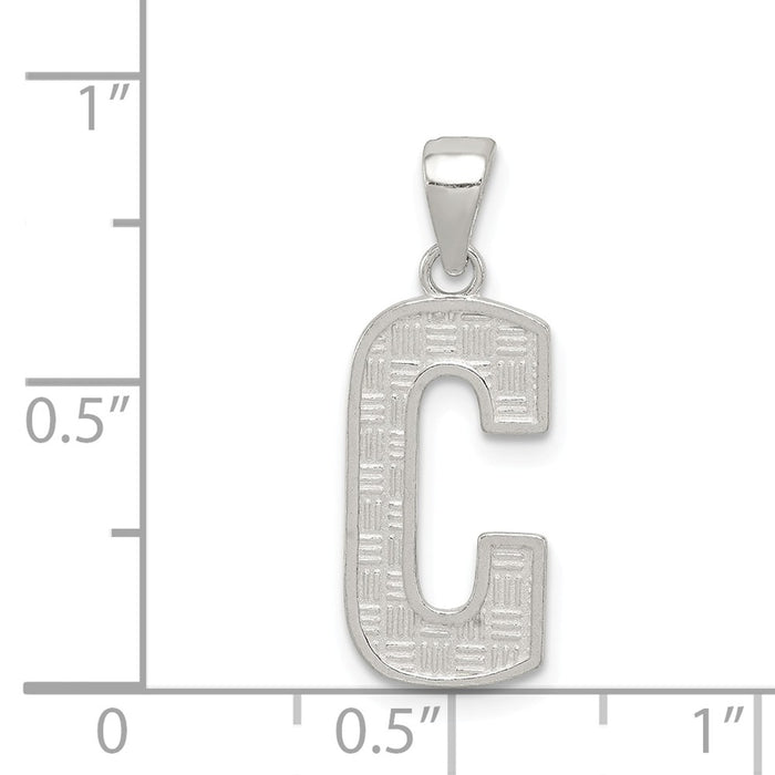 Million Charms 925 Sterling Silver Alphabet Letter Initial C Charm