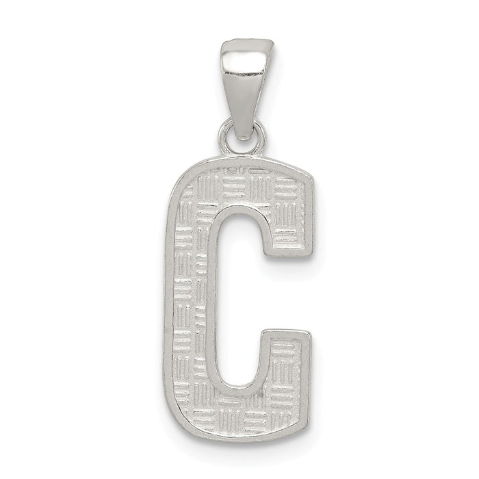 Million Charms 925 Sterling Silver Alphabet Letter Initial C Charm