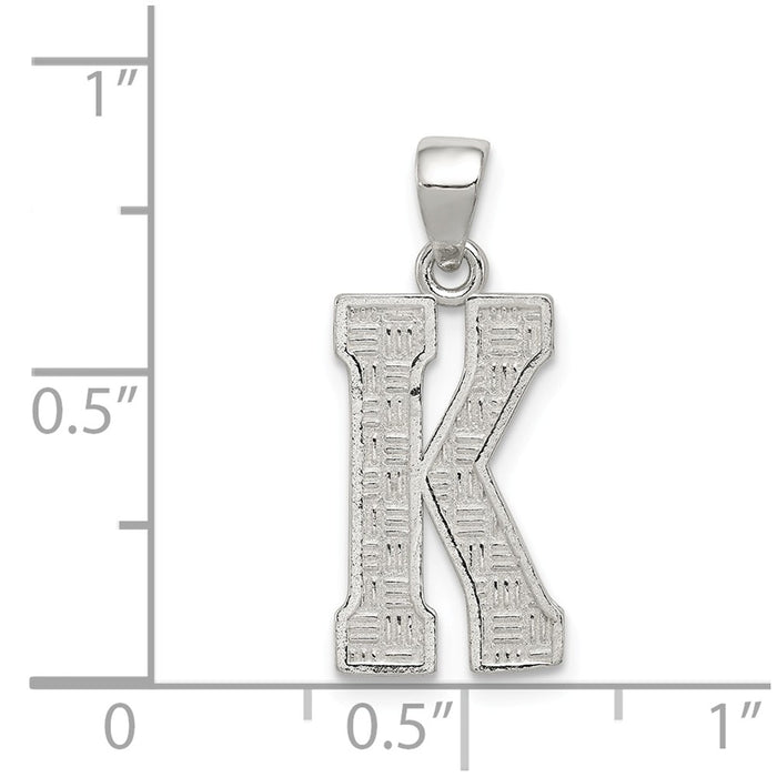 Million Charms 925 Sterling Silver Alphabet Letter Initial K Charm