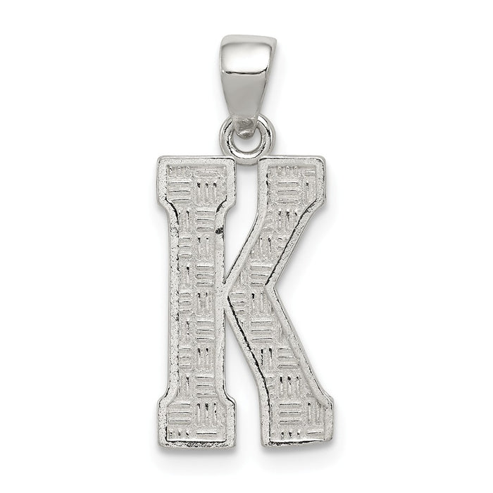 Million Charms 925 Sterling Silver Alphabet Letter Initial K Charm