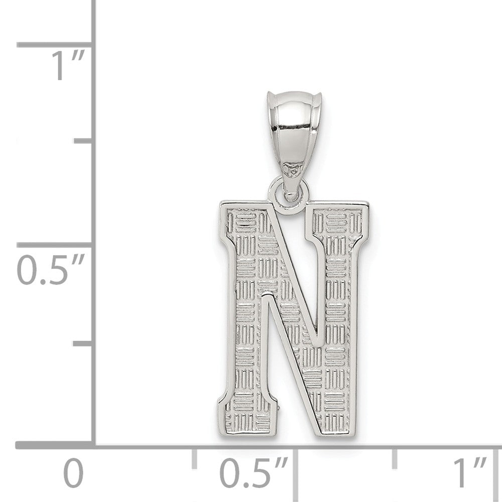 Million Charms 925 Sterling Silver Alphabet Letter Initial N Charm