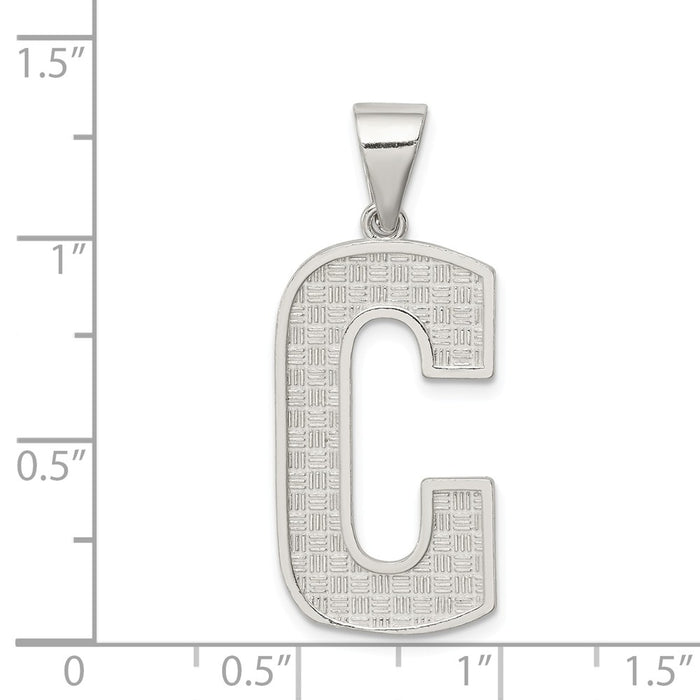 Million Charms 925 Sterling Silver Alphabet Letter Initial C Charm