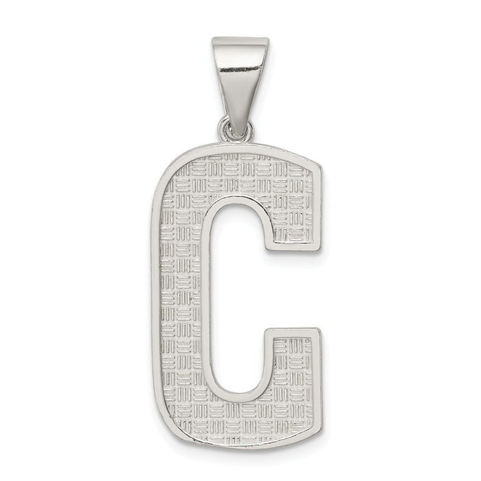 Million Charms 925 Sterling Silver Alphabet Letter Initial C Charm