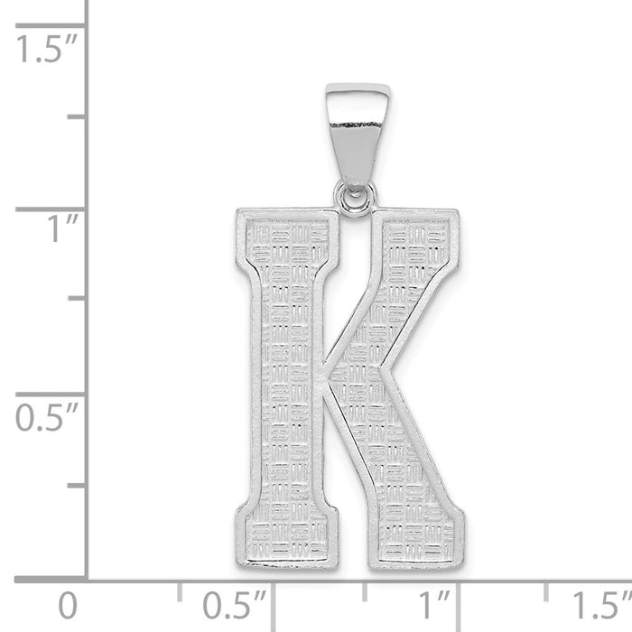 Million Charms 925 Sterling Silver Alphabet Letter Initial K Charm