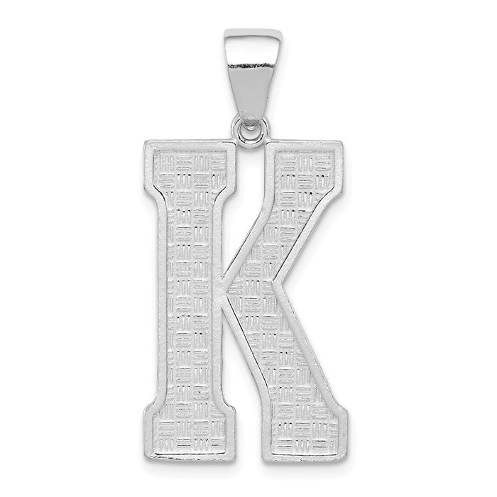 Million Charms 925 Sterling Silver Alphabet Letter Initial K Charm