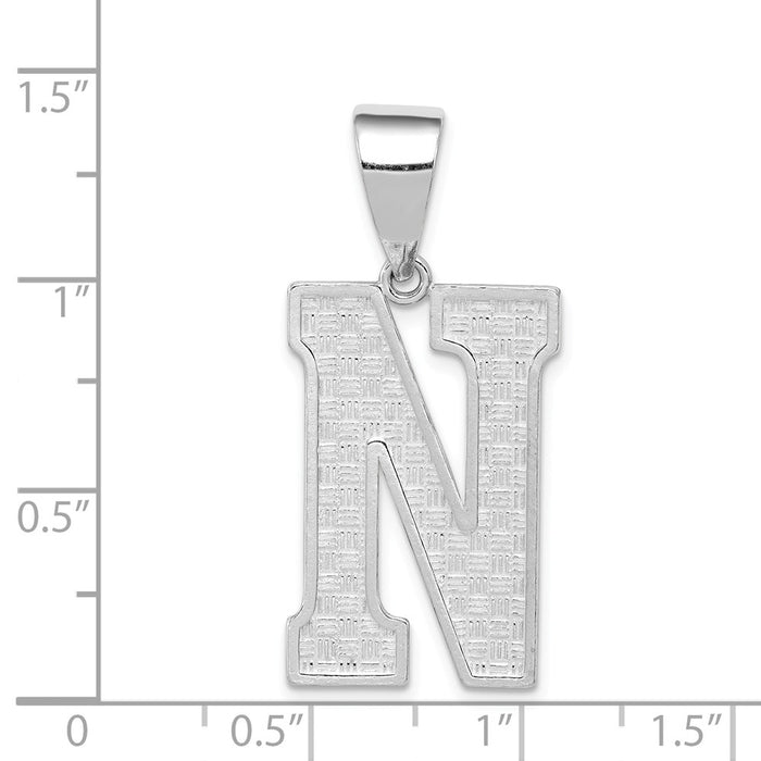 Million Charms 925 Sterling Silver Alphabet Letter Initial N Charm