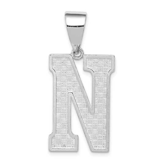 Million Charms 925 Sterling Silver Alphabet Letter Initial N Charm