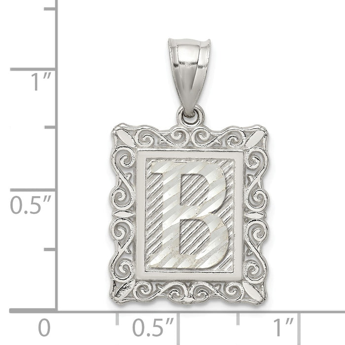 Million Charms 925 Sterling Silver Alphabet Letter Initial B Charm