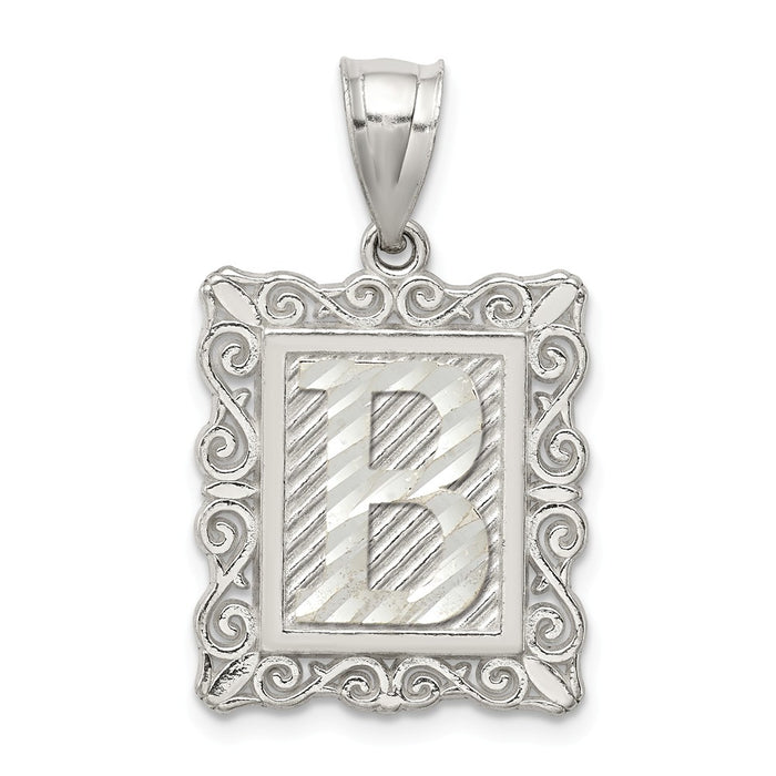 Million Charms 925 Sterling Silver Alphabet Letter Initial B Charm