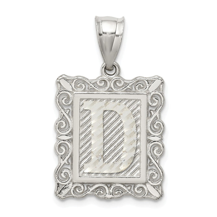 Million Charms 925 Sterling Silver Alphabet Letter Initial D Charm