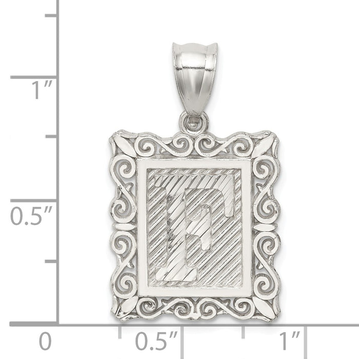 Million Charms 925 Sterling Silver Alphabet Letter Initial F Charm