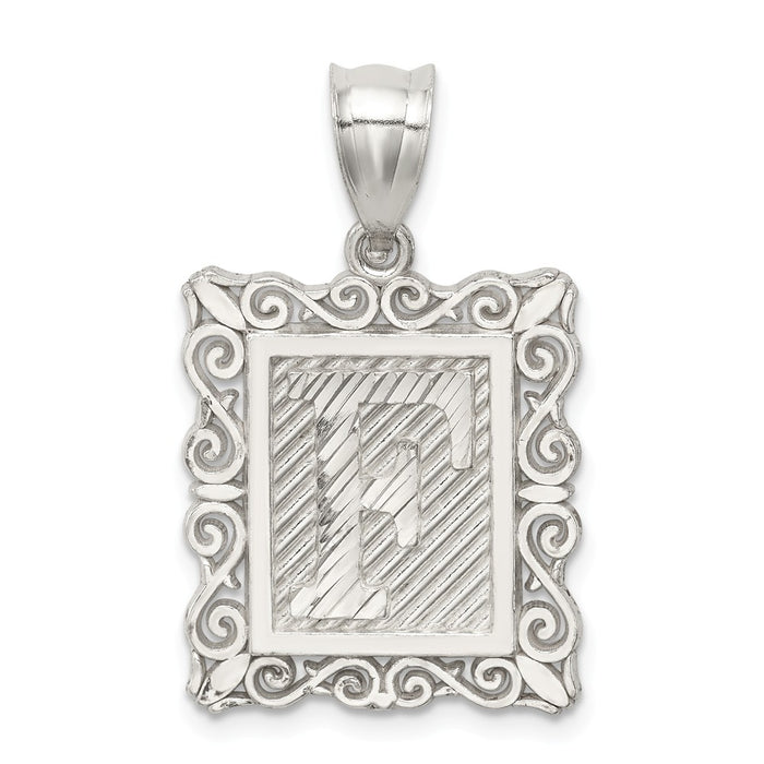 Million Charms 925 Sterling Silver Alphabet Letter Initial F Charm