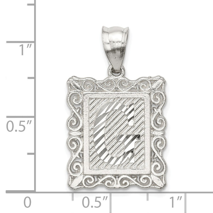 Million Charms 925 Sterling Silver Alphabet Letter Initial G Charm