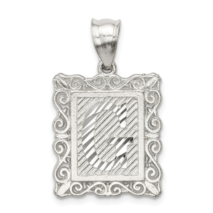 Million Charms 925 Sterling Silver Alphabet Letter Initial G Charm