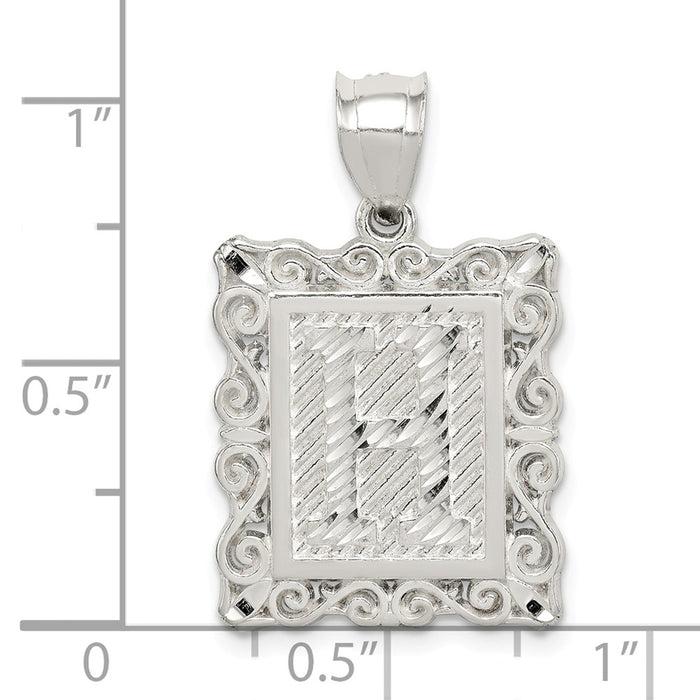 Million Charms 925 Sterling Silver Alphabet Letter Initial H Charm