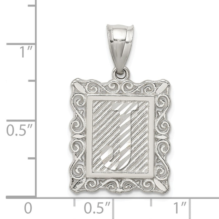 Million Charms 925 Sterling Silver Alphabet Letter Initial J Charm