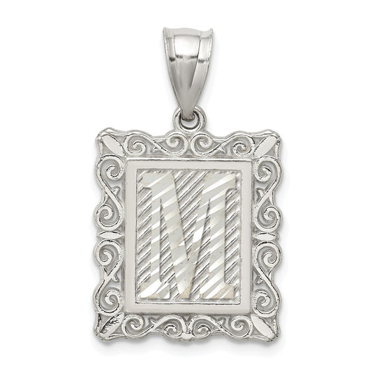 Million Charms 925 Sterling Silver Alphabet Letter Initial M Charm
