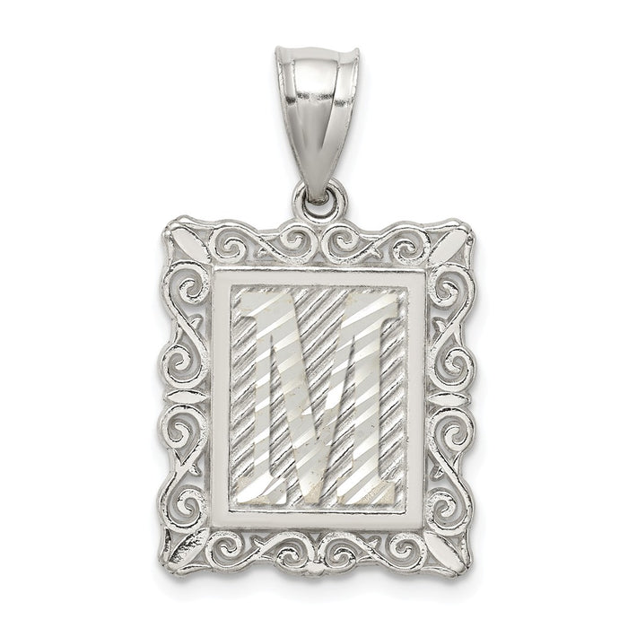 Million Charms 925 Sterling Silver Alphabet Letter Initial M Charm