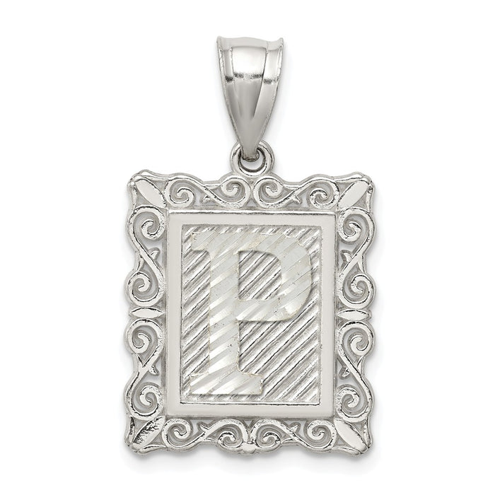 Million Charms 925 Sterling Silver Alphabet Letter Initial P Charm