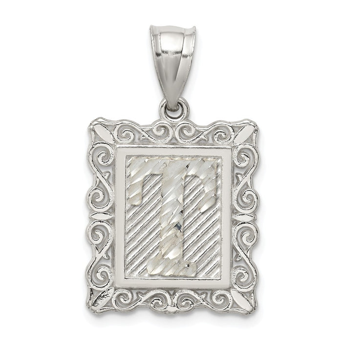 Million Charms 925 Sterling Silver Alphabet Letter Initial T Charm