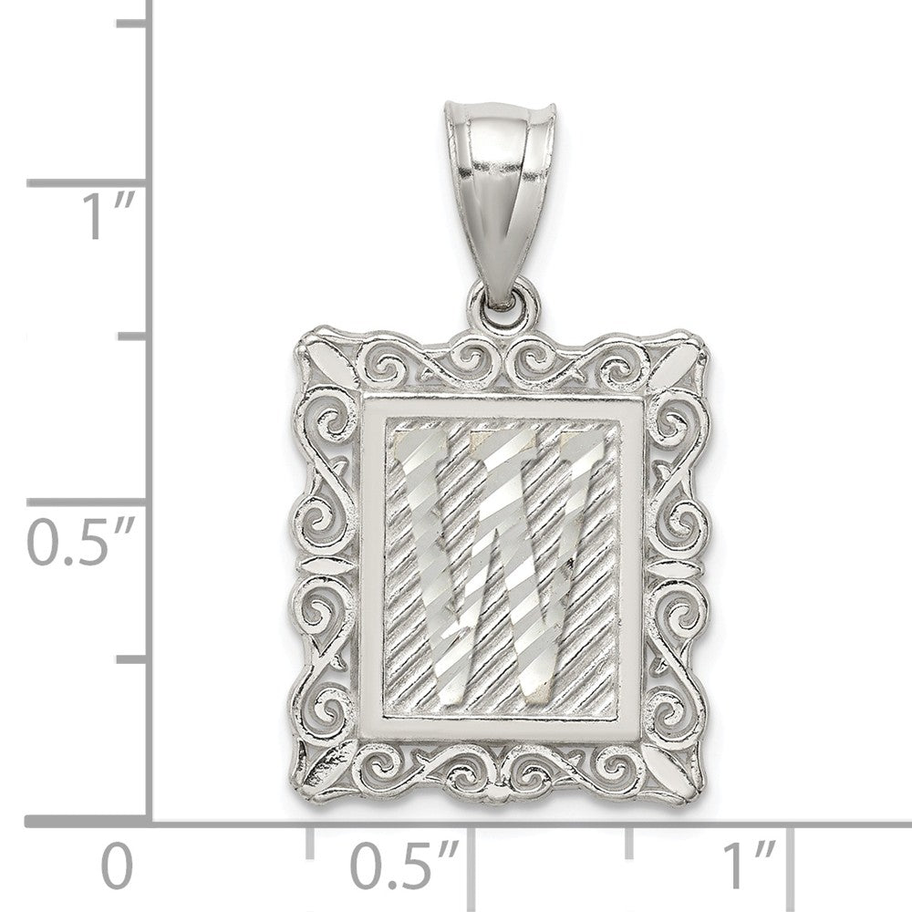 Million Charms 925 Sterling Silver Alphabet Letter Initial W Charm