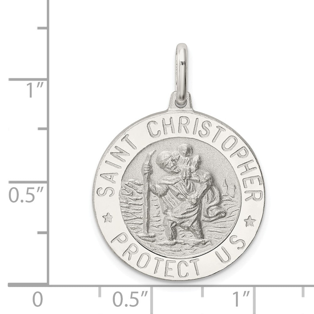 Million Charms 925 Sterling Silver Religious Saint Christopher Medal