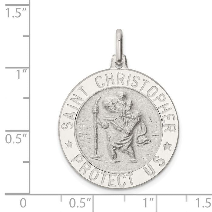 Million Charms 925 Sterling Silver Religious Saint Christopher Medal