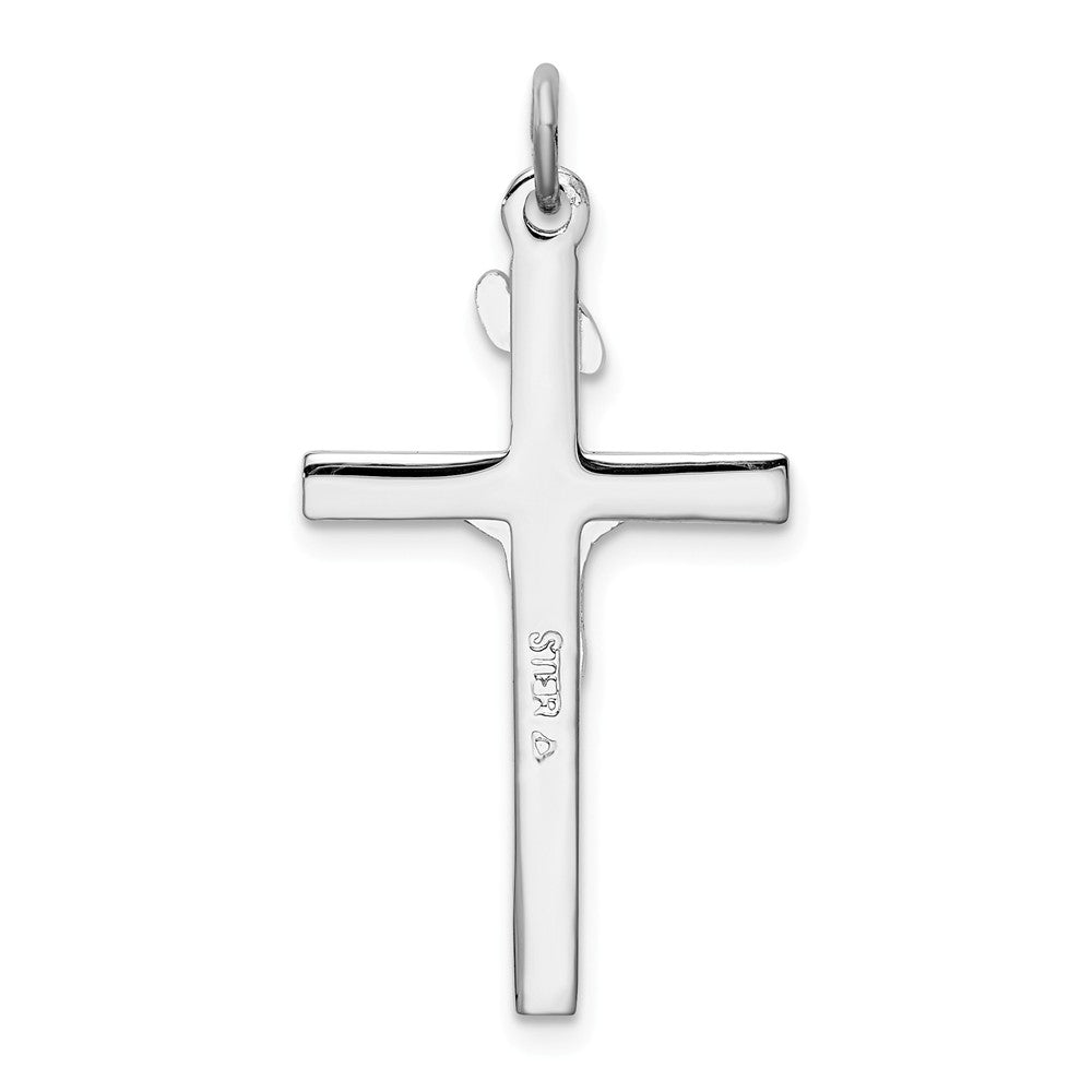 Million Charms 925 Sterling Silver Rhodium-Plated Inri Relgious Crucifix Pendant