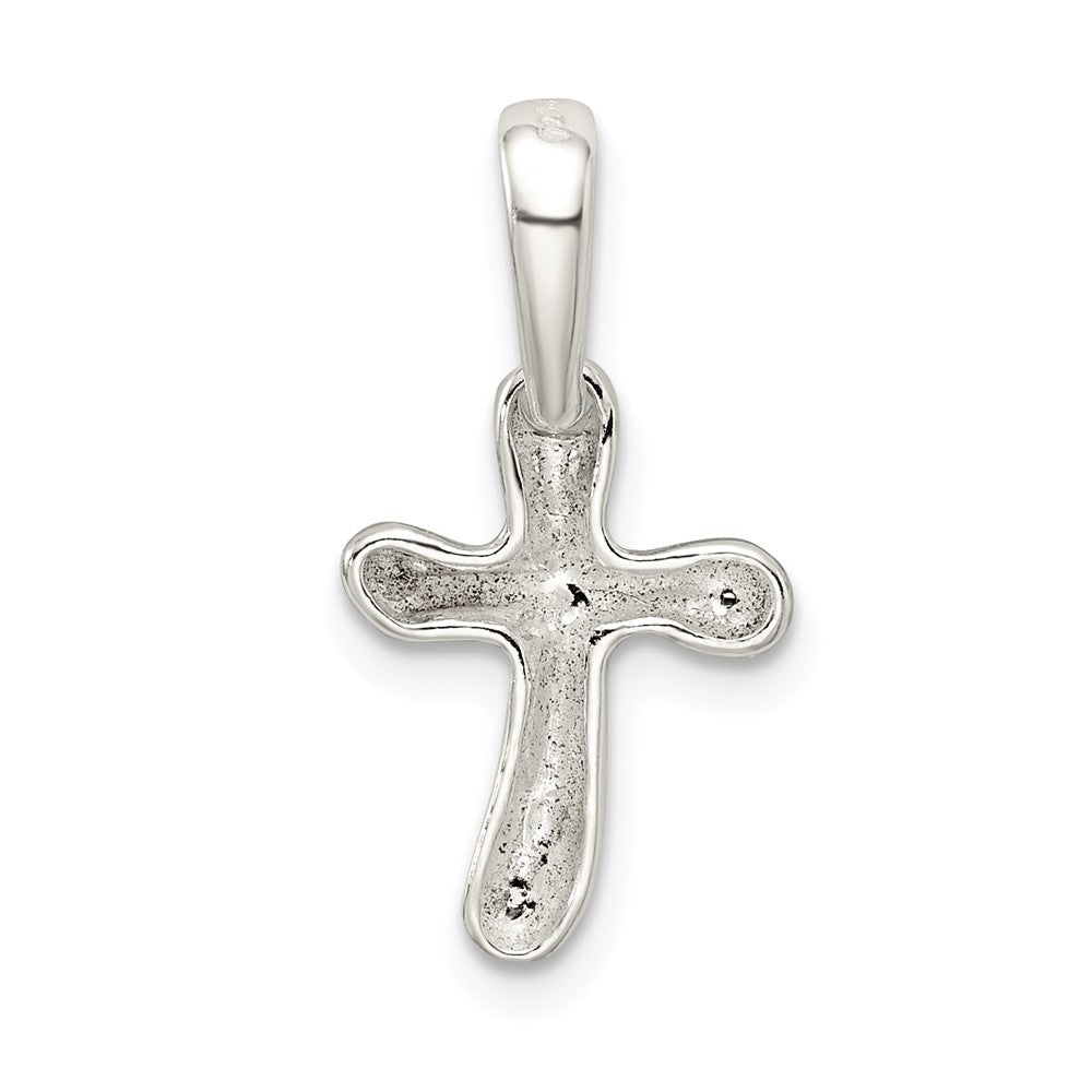 Million Charms 925 Sterling Silver Tiny Freeform Relgious Cross Charm