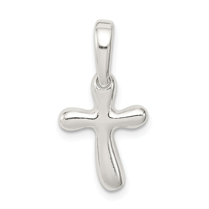 Million Charms 925 Sterling Silver Tiny Freeform Relgious Cross Charm
