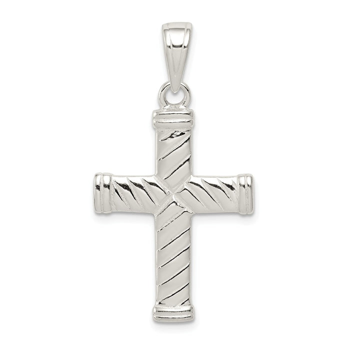 Million Charms 925 Sterling Silver Reversible Relgious Cross Pendant