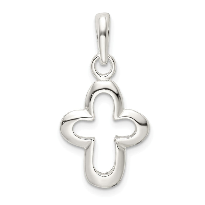 Million Charms 925 Sterling Silver Outline Relgious Cross Pendant