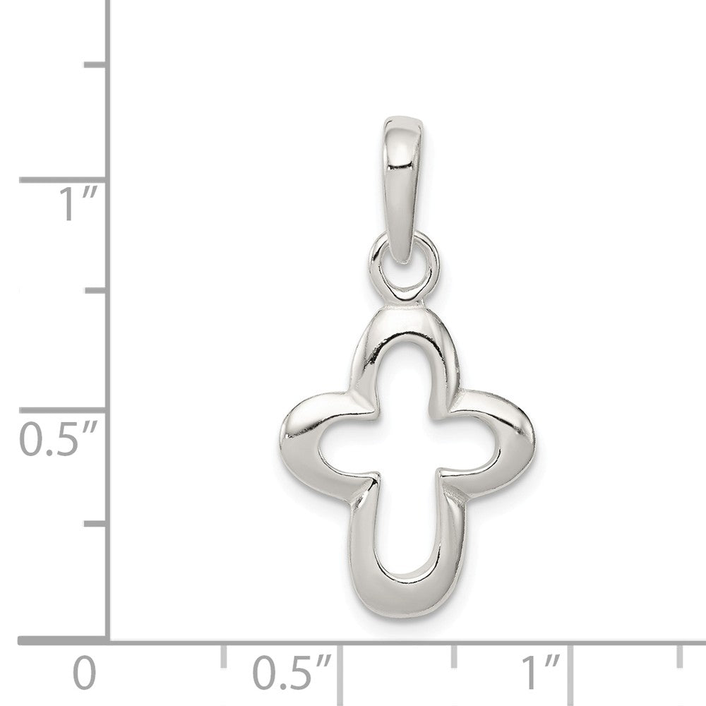 Million Charms 925 Sterling Silver Outline Relgious Cross Pendant