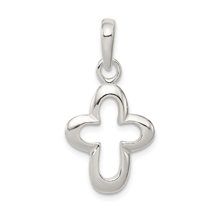 Million Charms 925 Sterling Silver Outline Relgious Cross Pendant