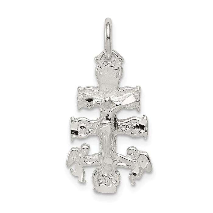 Million Charms 925 Sterling Silver Cara Vaca Relgious Crucifix Pendant