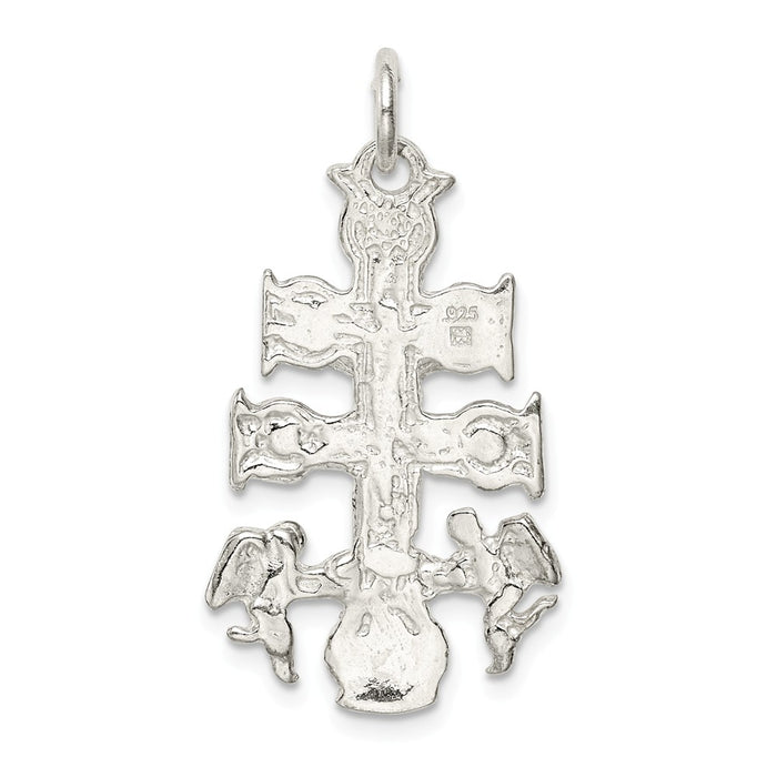 Million Charms 925 Sterling Silver Cara Vaca Relgious Crucifix Pendant